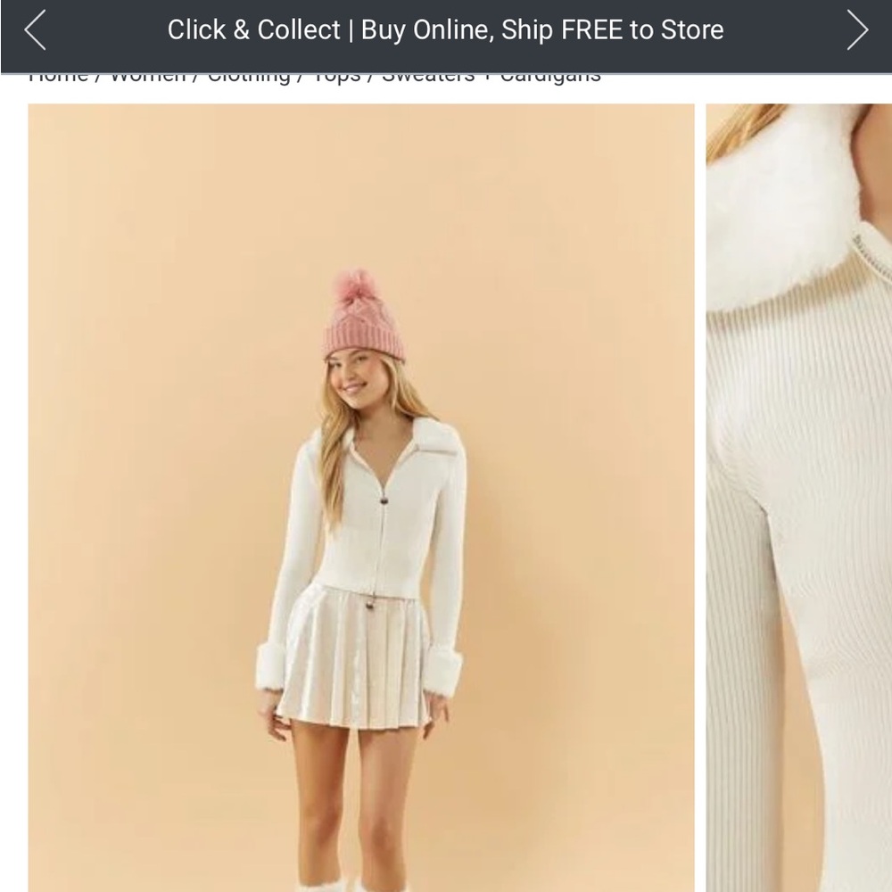 Disney Marie Faux Fur Sweater